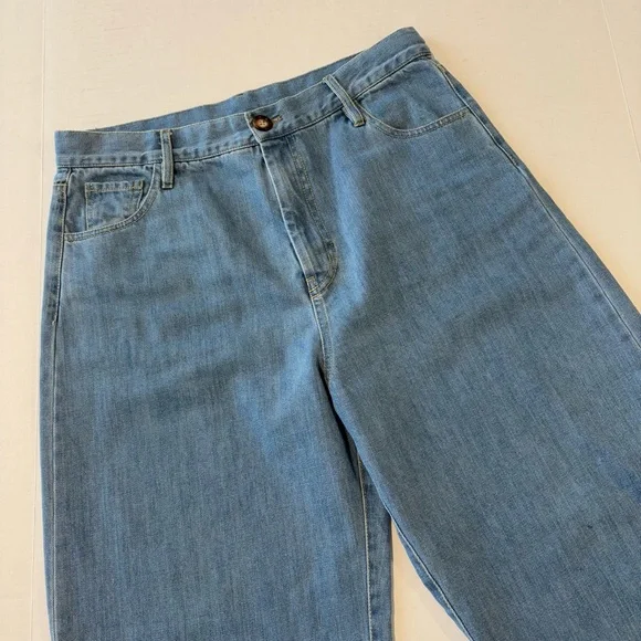 Rita Row Fabiola Barrel Leg Jeans High Waist Loose Fit Denim Light Wash, Size 40 - Picture 4 of 15